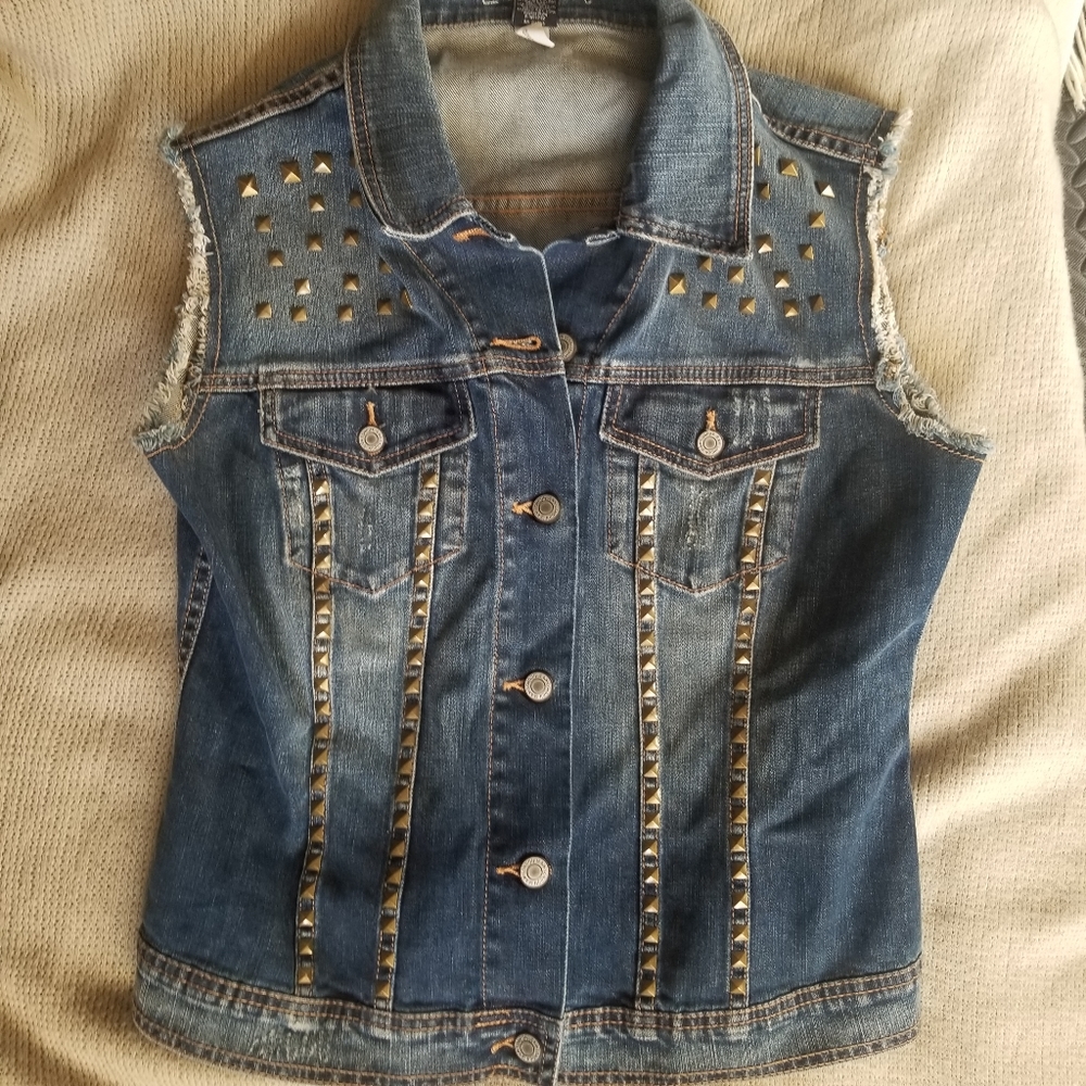 Victorias Secret denim studded vest